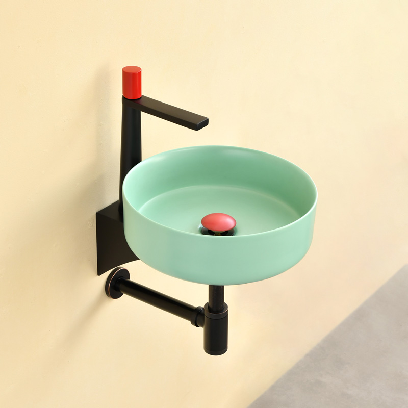 Vòi nước lavabo chóp cụt màu đen mờ