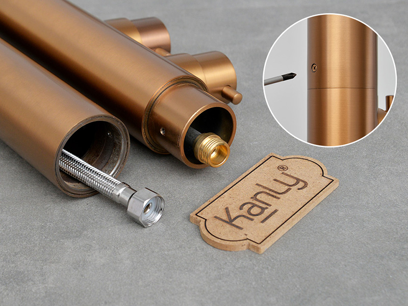 Sen cây tắm tráng bể bơi inox 316L hồng vàng KLS9007RG